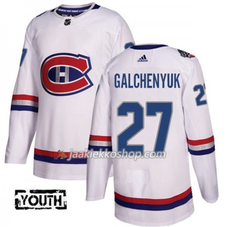 Lapsille NHL Montreal Canadiens Pelipaita Alex Galchenyuk 27 Adidas 2017-2018 Valkoinen 100 Classic Authentic